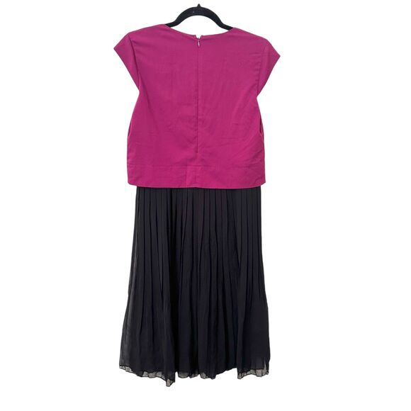 BANANA REPUBLIC Pleated Cap Sleeve‎ Midi Dress Sz4 - Picture 2 of 5